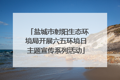 盐城市射阳生态环境局开展六五环境日主题宣传系列活动